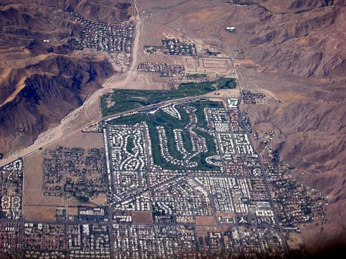 Vue aérienne du sud-ouest de Palm Springs