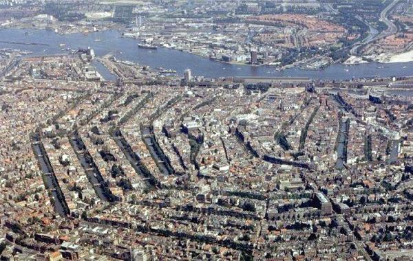 Areial view of Amsterdam