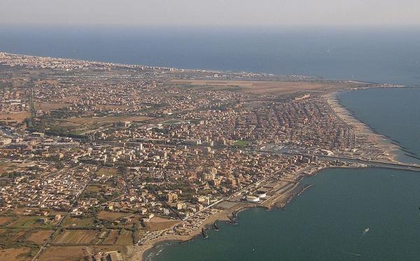 Vue aérienne de Fiumicino