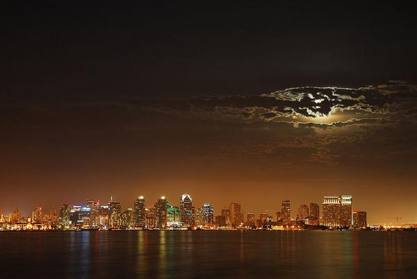 Horizon de San Diego la nuit