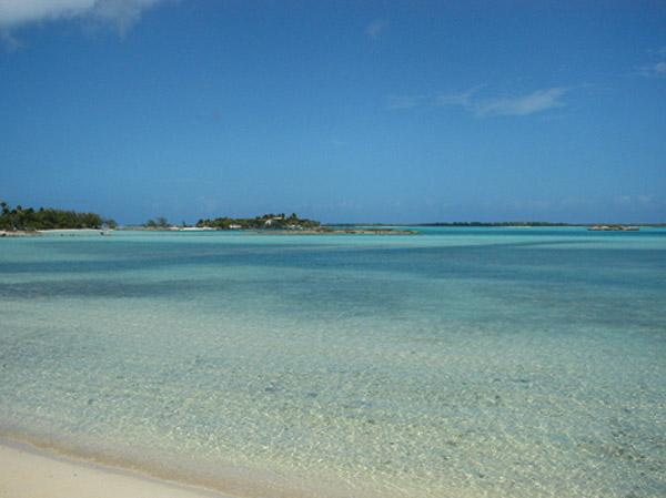 Great Exuma girl on the beach