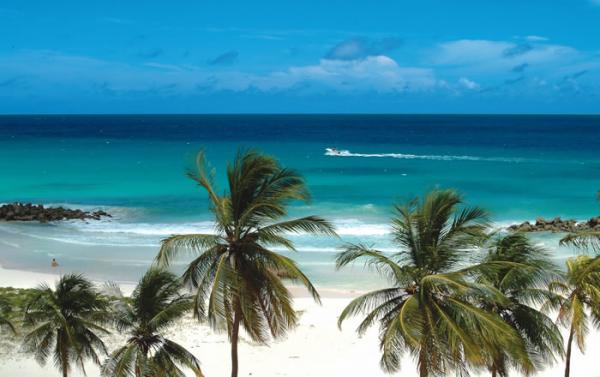 Bridgetown lighthouse on the beach