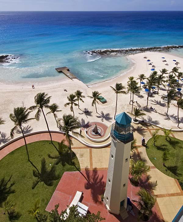 Bridgetown lighthouse on the beach