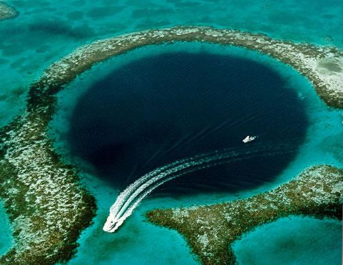 Belize City big hole in the sea