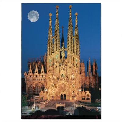 Barcelona aerial view at night