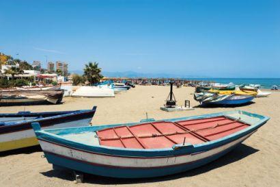 Torremolinos Bateaux sur la plage