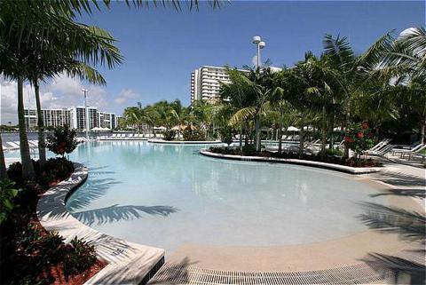 Plage Hollywood Floride vue aérienne