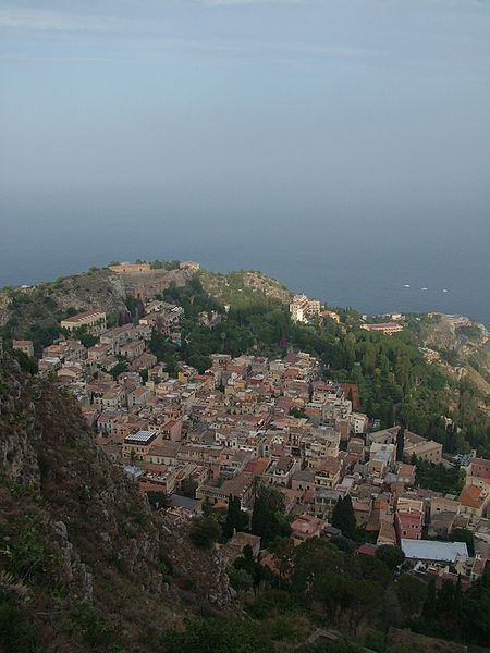 Overlooking the town of Taormina