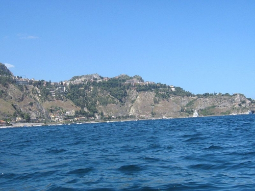 Overlooking the town of Taormina