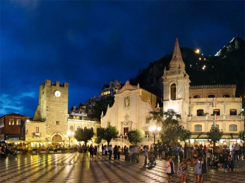 Overlooking the town of Taormina