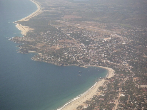 Aerial view of Puerto Escondido