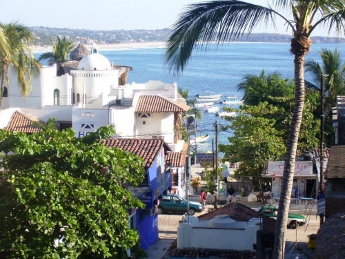 Aerial view of Puerto Escondido