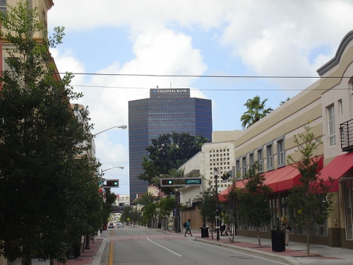 Vue du nord de West Palm Beach