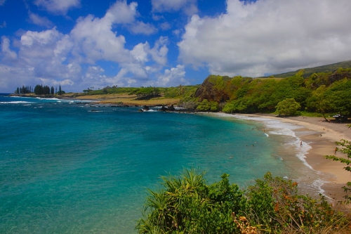 Vue aérienne de Hana, Maui