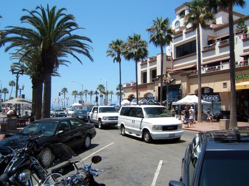 Vue aérienne de Huntington Beach