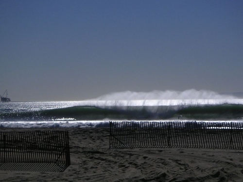 Vue aérienne de Huntington Beach