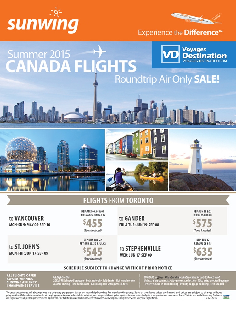 Canada Flights Roundtrip Air Only Sale - Book Now!