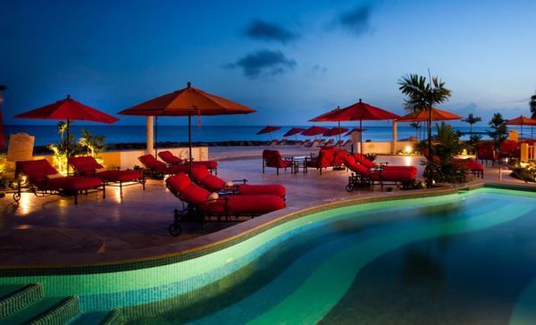 Ocean Two Resort and Residences pool at night