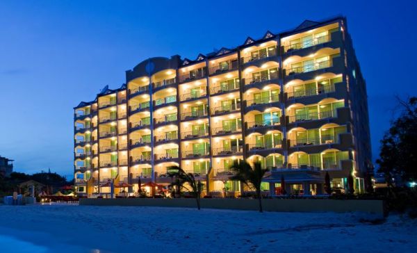 Ocean Two Resort and Residences pool at night