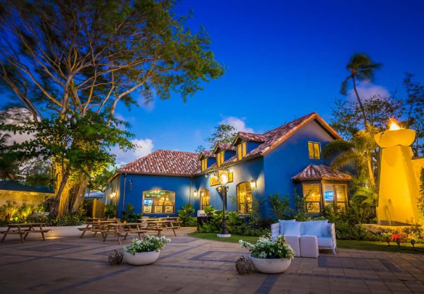 Sandals Barbados exterior at night