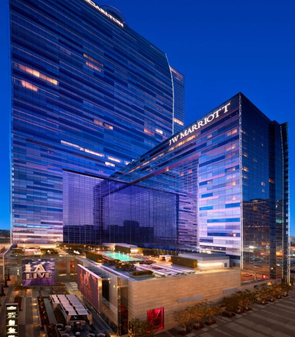 JW Marriott Los Angeles L.A. Live exterior aerial