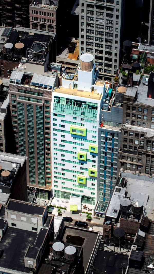 Springhill Suites NY Midtown Manhatten Fifth Ave exterior aerial