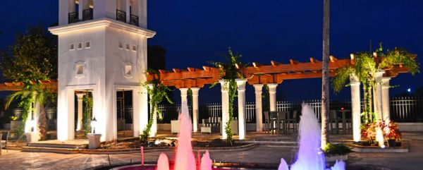 NH Haiti El Rancho exterior at night