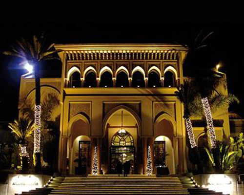 Atlantic Palace pool at night