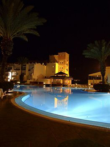 Atlantic Palace pool at night