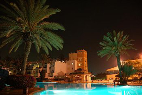 Atlantic Palace pool at night