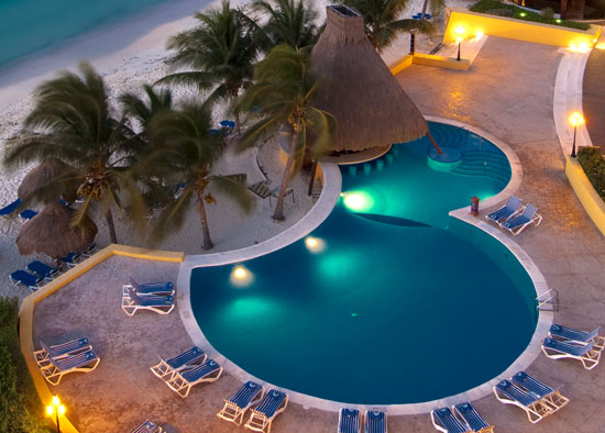 Melia Cozumel exterior night