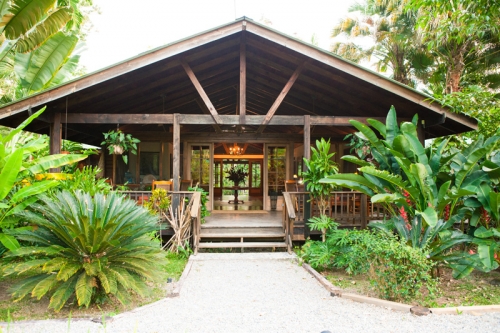 The Lodge At Pico Bonito exterior at night