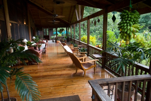 The Lodge At Pico Bonito exterior at night