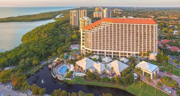 Naples Grande Beach Resort exterior aerial