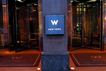 W New York entrance