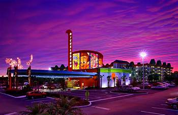 Nickelodeon Suites Resort exterior at night