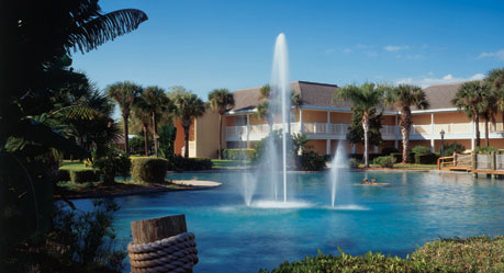 Wyndham Orlando pool at night