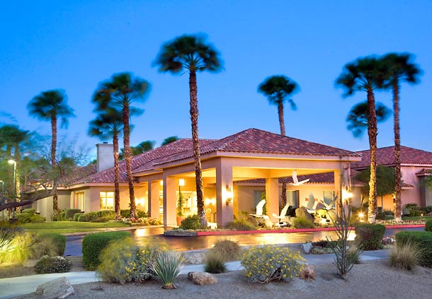 Residence Inn By Marriott Palm Desert exterior at night