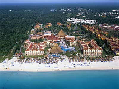Sandos Playacar Beach Resort exterior aerial