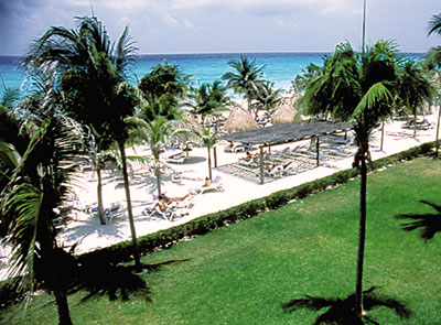 Sandos Playacar Beach Resort exterior aerial