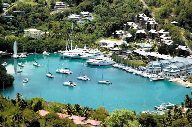 Capella Marigot Bay Hotel exterior aerial