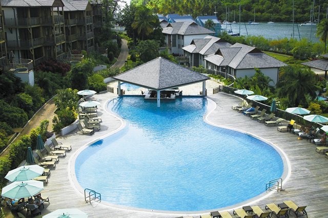 Capella Marigot Bay Hotel extérieur aérienne