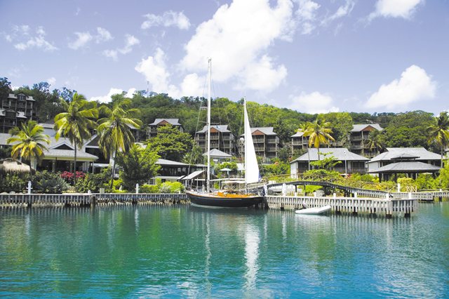 Capella Marigot Bay Hotel extérieur aérienne