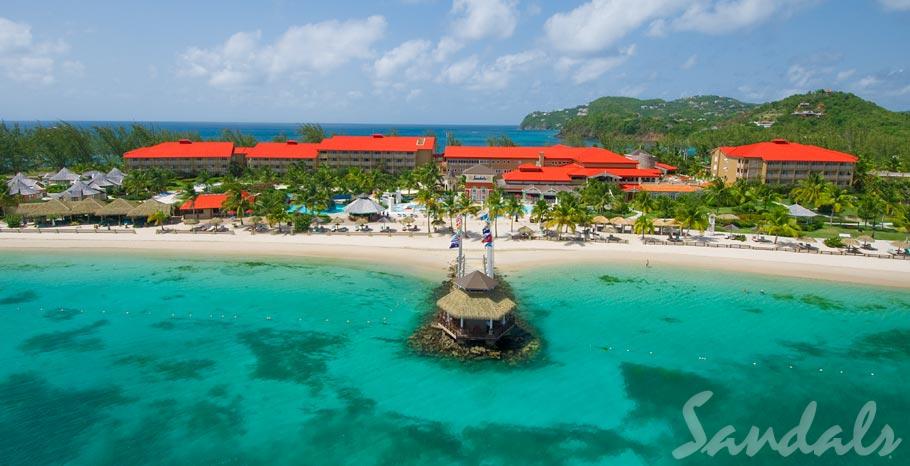 Sandals Grande St Lucian beach