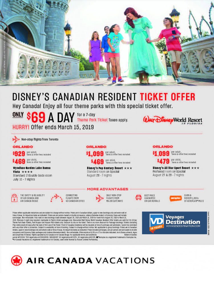 Hurry! Disney's Canadian Resident Ticket Offer ends March 15, 2019