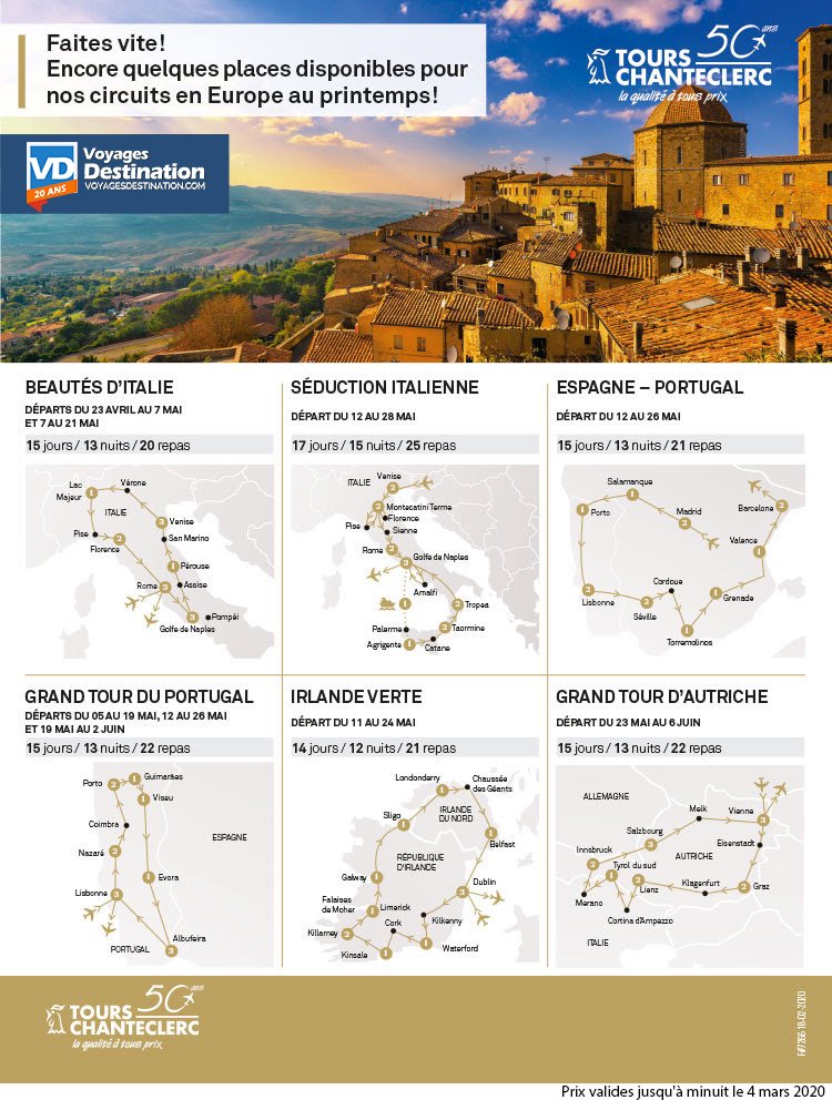 voyage italie tours chanteclerc